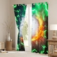 thumbnail image 3 of Golf Curtains Gradient Hexagon Curtains & Drapes Sports Games 30%-50% Blackout Curtains Teens Adult Bedroom, Geometric Neon Honeycomb Window Curtains Golf Gifts For Men, 38"Wx45"L 2 Panels, 3 of 5