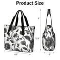 thumbnail image 3 of Tote Bag for Women - Pioneer Flower Shoulder Bag - Large Utility Work Duffle Bag with Zipper Handbag for Travel, Work, Sprots, 3 of 5