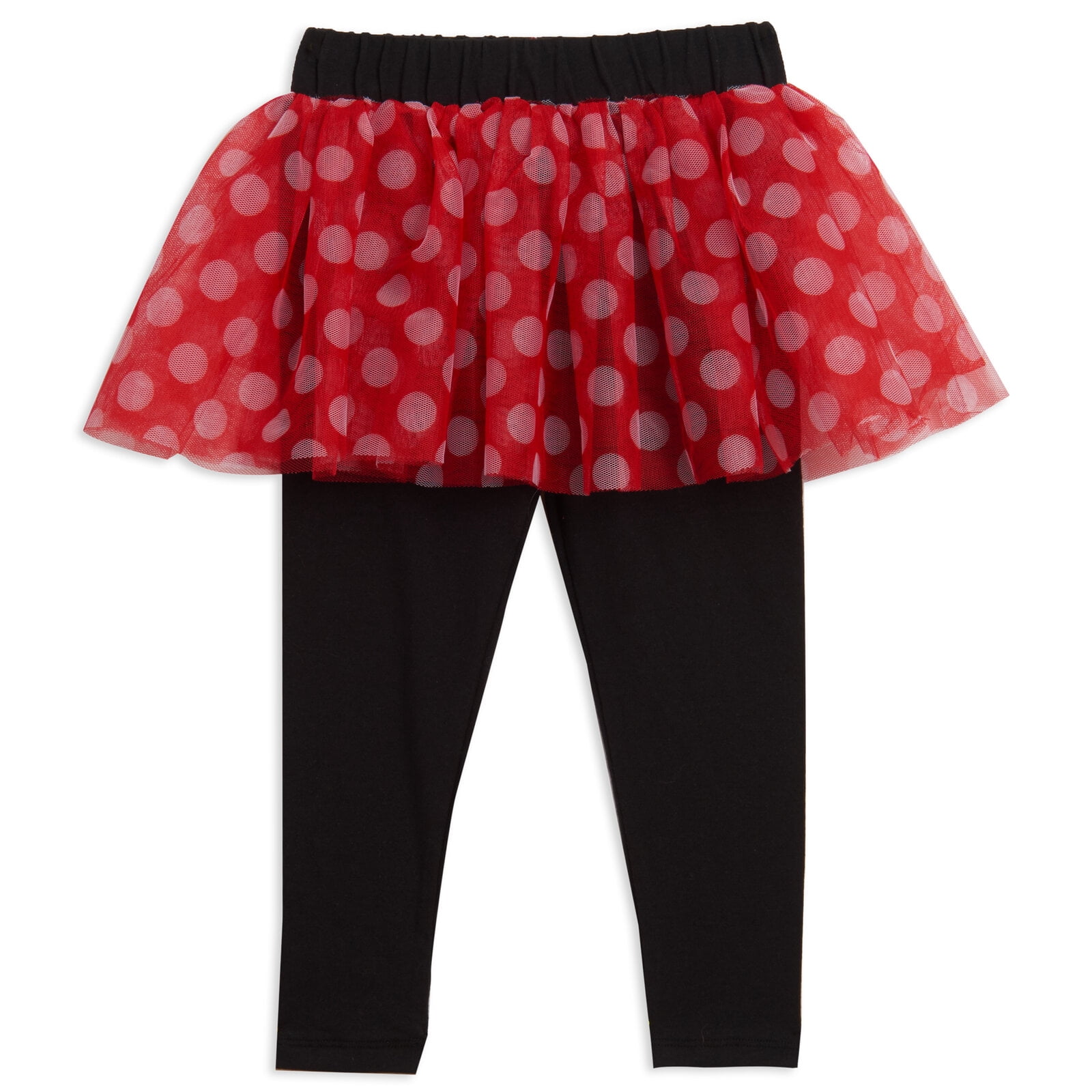 Disney Minnie Mouse Toddler Girls' Glitter T-Shirt and Tutu Leggings Set Minnie Mouse Red Grey