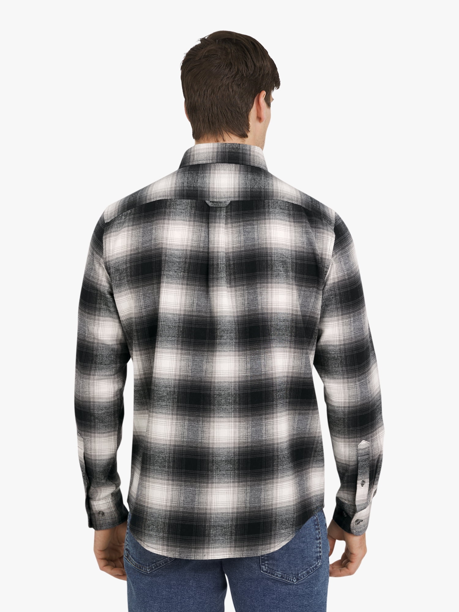 Chaps Men's and Big Men's Comfort Stretch Flannel Shirt, Sizes S-2XL