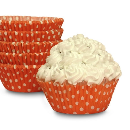 Halloween Orange Polka Dot Cupcake Baking Cups 2