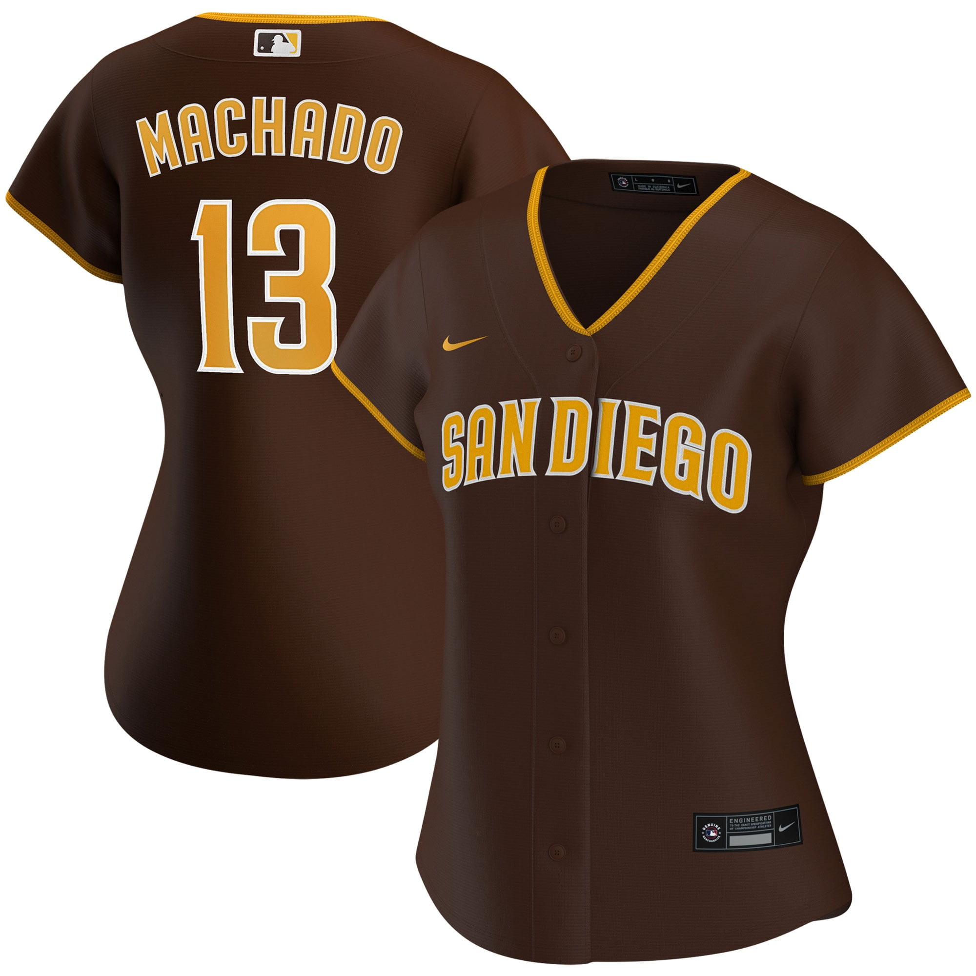 Manny Machado San Diego Padres Nike Women's Road 2020 Replica Player Jersey - Brown ...