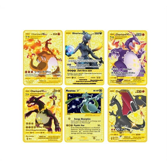 6 VMAX Classic Game Metal Card - Fun Childhood Gift