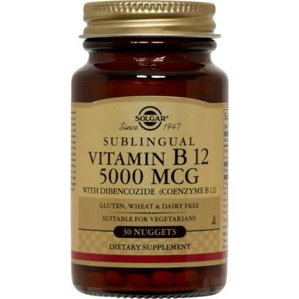 Solgar Vitamin B12 Sublingual 5000 mcg 30 Nuggets