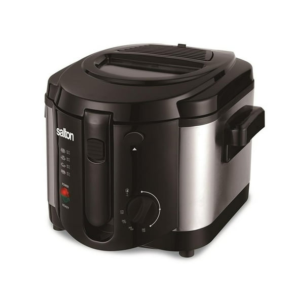 Salton DF2064 - 2L Capacity Fryer with Adjustable Temperature and Removable Lid, Stainless Steel