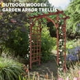 thumbnail image 5 of Home Wooden Arbor Trellis 85 in Wooden Garden Arbor,Solid Fir Wood Trellis for Plant Climbing,Wedding Ceremony Decoration Pergola for Garden Backyard,Lawn, 5 of 6