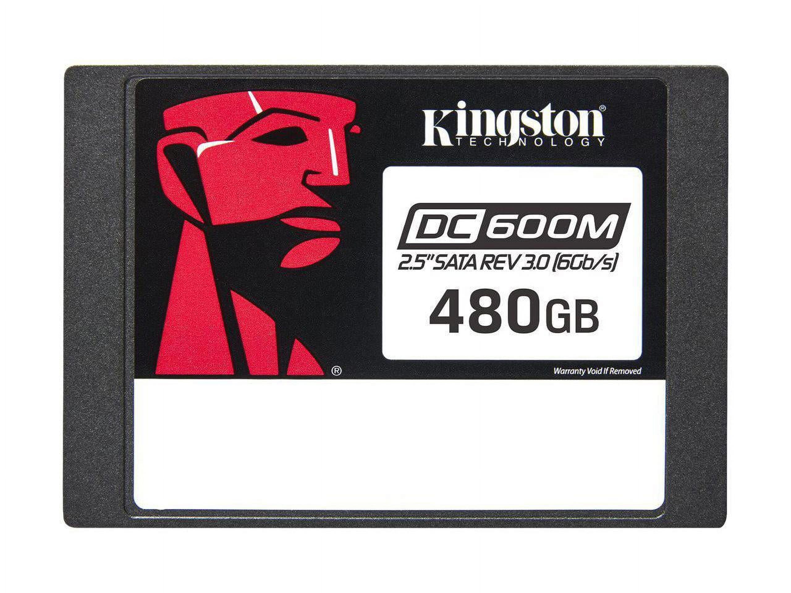 Kingston DC600M 480 GB Solid State Drive - 2.5" Internal - SATA (SATA/600) - Mixed Use - Server Device Supported - 1 DWPD - 876 TB TBW - 560 MB/s Maximum Read Transfer Rate - 256-bit AES Encryption...