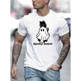thumbnail image 1 of Graphic - Camiseta para hombre, color negro, pequeñaMen's Halloween & Cat Graphic - Casual Round Neck Short Sleeve Shirt, Breathable 100% Cotton, Machine Washable Tee For Adult, Men, Women, Teen, T, 1 of 5