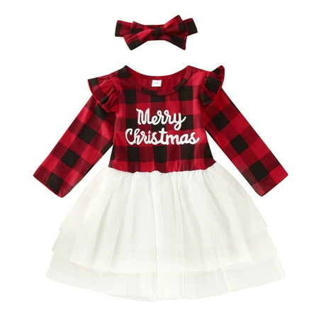 

Girls Dress Kids Toddler Baby Girls Autumn Winter Christmas Print Cotton Long Sleeve Princess Dress Clothes Sweet Girl Party Clothes