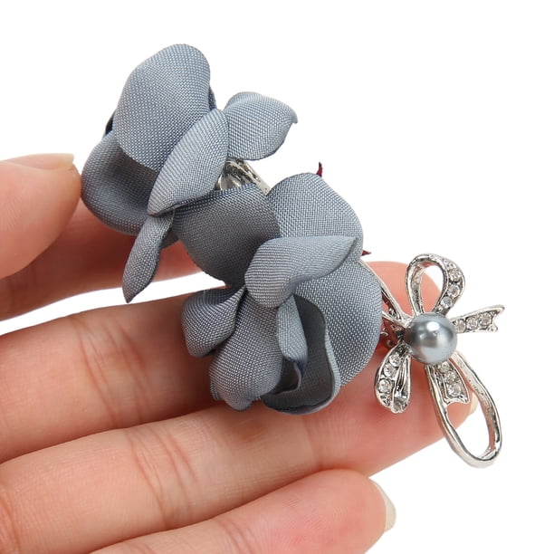 Broche Vintage En Argent Avec Strass - Occasion, Style Élégant