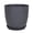 Dark Gray, variant on Modern Plant Pot with Saucer, Gray Flower Pot with Drainage Holes, Stone-Look Planter for Indoor Outdoor Plants