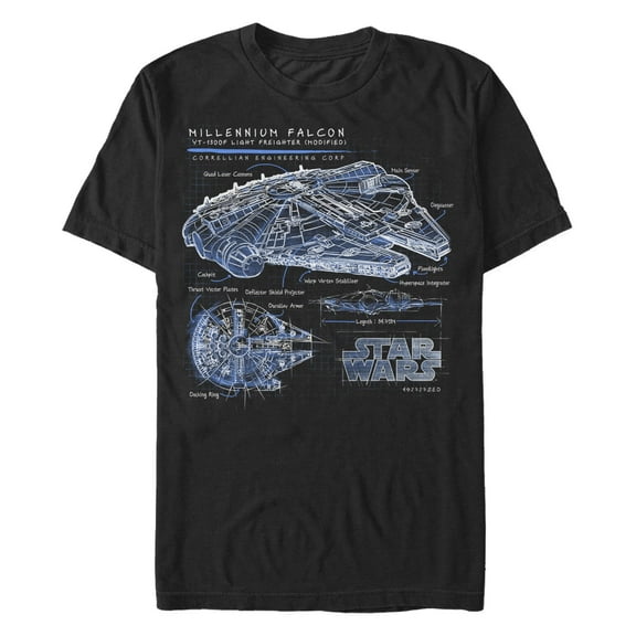 Men's Star Wars Sketchmatic Falcon Graphic T-Shirt