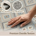 thumbnail image 6 of ODIKA 2'x3' Washable Doormat Farmhouse Symmetrical Inspired Contrasting Border Neutral Geometric for Entryway, Kitchen, Laundry Room, Non-Slip, Low Pile, 6 of 7