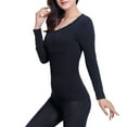 thumbnail image 2 of Limei 2Pcs Women's Thermal Underwear Set, Cotton Long Johns Lightweight Top & Bottom, 2 of 6