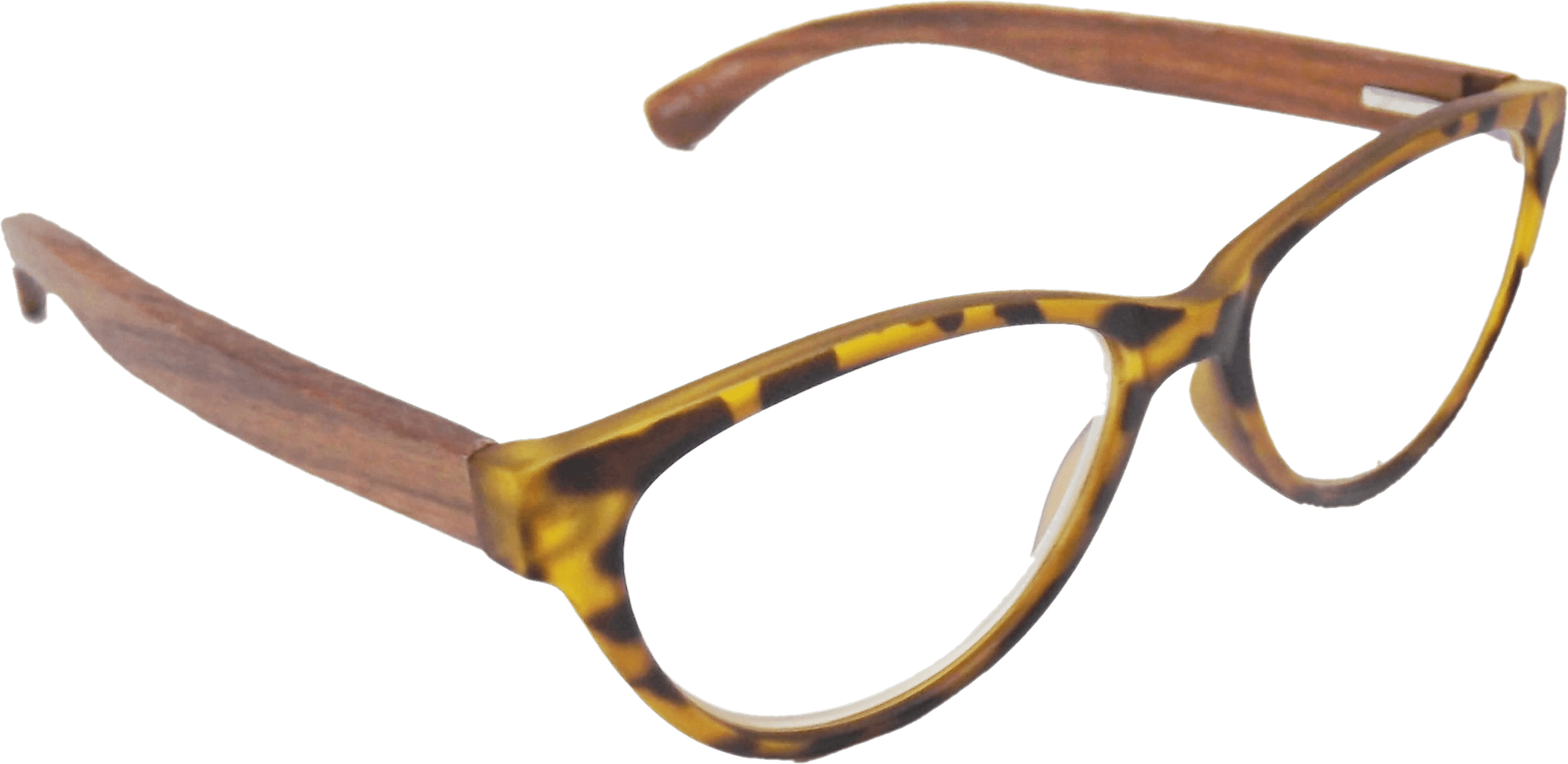 EYEGEMS Brand Blue Light Blocking Computer +2.50  Reading Glasses Eco Friendly Sustainable Walnut Wood Honey Tortoise 3461