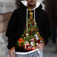 thumbnail image 2 of TFEOQRY Christmas Pullover Sweatshirt for Men Casual Christmas Tree Print Drawstring Hoodies Long Sleeve Hooded Sweatshirt Black, 2 of 5