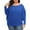 Blue, variant on Timegard Womens Sweaters off Shoulder Oversized Pullover Fall Winter Loose Long Sleeves Knitted Tops