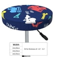 thumbnail image 4 of Lsque Colorful Excavator Round Bar chair cushion covers Velvet Fabric Premium Comfort Protects from Scratches and Stains for 14-17 Inch Chair- 14 inch, 4 of 7