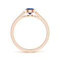 thumbnail image 2 of Angara Natural 0.6 Ct. Blue Sapphire Solitaire Ring in 14K Rose Gold for Women (Ring Size: 3), 2 of 9