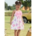 thumbnail image 3 of Barbie Girls Dress Allover Letter Print Bowknot Sleeveless Summer Dresses Girls Fashion Sizes 2-9Y, 3 of 11
