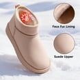 thumbnail image 4 of Berhood Girls Boots Cozy Faux Fur Ankle Boots for Girls Low Heel Outdoor Warm Winter Boots Pink 3 Big Kid, 4 of 6