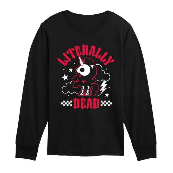 Skelanimals - Literally Dead Unicorn - Youth Boys Long Sleeve Graphic T-Shirt