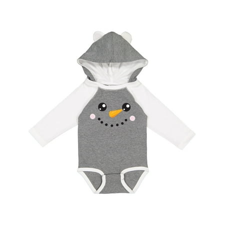 

Inktastic Christmas Snowman White Snowman Carrot Nose Gift Baby Boy or Baby Girl Long Sleeve Bodysuit