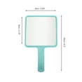thumbnail image 2 of Unique Bargains 1 Pc Square Handheld Mirror for Vacation Travel Green Plastic Glass, 2 of 5