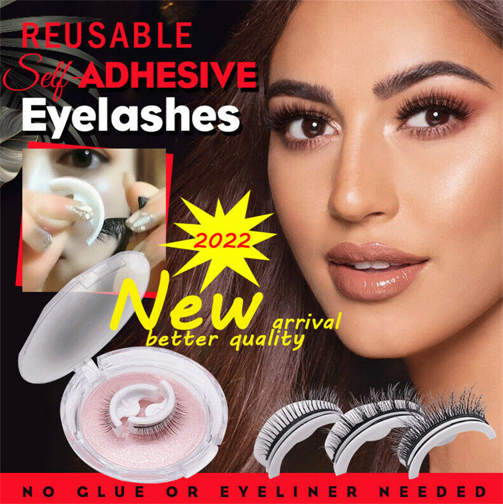 Noyal 2 Pairs Reusable SelfAdhesive Eyelashes Natural Multiple