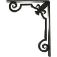 thumbnail image 4 of Ekena Millwork 2"W x 7 1/2"D x 10"H Fleur De Lis Wrought Iron Bracket, (Triple center brace), Antiqued Pewter, 4 of 8