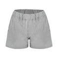 thumbnail image 6 of GZWYHT Shorts for Women Lounge Pants Women Women's Summer Fashionable Casual Loose Back Patch Pocket Striped Shorts Comfy Pants Women Flowy Shorts for Women Grey L, 6 of 8