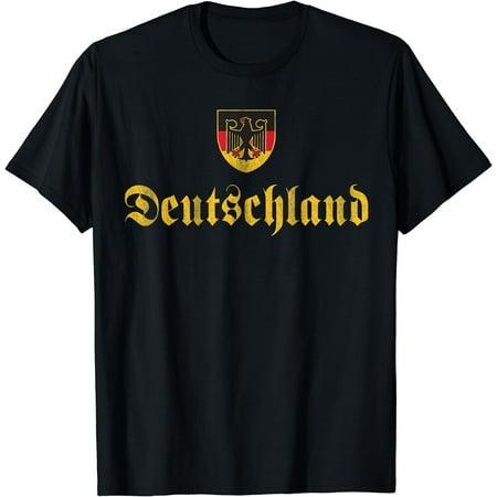 Deutschland Flag of german I love from Germany T Shirt Women Black Large