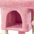 thumbnail image 5 of ZOPan Cat Tree with Extra Large Plush Perch, Soft Cat Condo & Sisal-Covered Scratching Posts for Large Cats, Kittens Cats, 23.5 Inches, Pink, 5 of 10