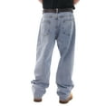 thumbnail image 3 of Stylish printed distressed denim U.jeans for men in a fashionable long style., 3 of 7