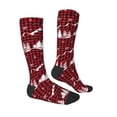 thumbnail image 3 of Fotbe Christmas Tree Buffalo Plaid print Women's Men's Novelty Crew Socks Cotton Socks Knee High Socks for Walking,Running,Nurses,Pregnancy, 3 of 9