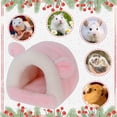 thumbnail image 4 of Cama cálida para hámster de invierno, nido de conejillo de indias, casa suave y pequeña para mascotas, 4 of 6