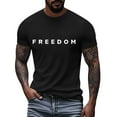 thumbnail image 3 of Freedom Printed Casual T-Shirt for Man Women, Black, L, 3 of 5