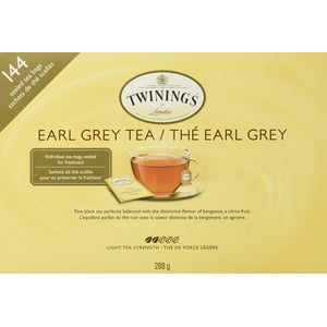 Twinings Earl Sacs à thé scellés gris 144 Nombre 288 g, 288 Grams