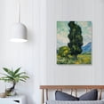 thumbnail image 2 of ONETECH Framed Wall Art Cypresses Classic Giclee Canvas Prints Van Gogh Art Oil Paintings Green Tree Picture for Home Decorations Modern Abstract Forest Landscape Artwork 12\x16\, 2 of 4