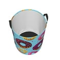 thumbnail image 3 of Balery Donuts Round Laundry Basket with Handles Waterproof Freestanding Laundry Hamper for Clothes Toys in the Dorm and Family-Medium, 3 of 8
