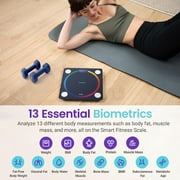 Smart Scale for Body Weight，Highly Accurate Scale for Weight，Digital Weighing Scale with BMI, Body Fat, Muscle Mass, Accurate Home User Health Equipment Sync Apps，400Ib