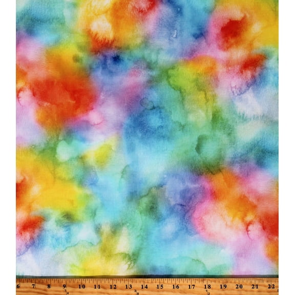 Cotton Painted Prism Rainbow Spectrum Digital Cotton Fabric Print by the Yard (T4947-181-RAINBOW)