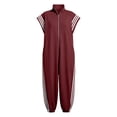 thumbnail image 5 of Jumpsuits for Women Workwear Romper Stripe Zipper Casual Stand Collar Short Sleeve Wide Leg Jumpsuit Loose Elastic Cuffed Jogger One Piece Jumpsuit, 5 of 6