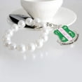 thumbnail image 2 of AKA Alpha Kappa Alpha Inspired White Pearl Shield Keychain, 2 of 3