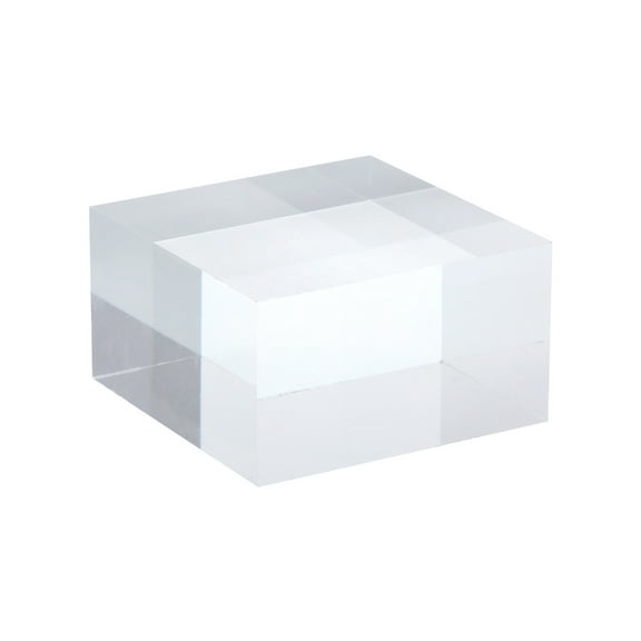 Uxcell 2"x2"x1" Jewelry Display Riser Polished Acrylic Cube Display Stand Block Collection Showcase, Clear