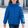 thumbnail image 2 of Unisex Kids Jacket Hooded Padded Coat Full Zip Long Sleeve Warm Winter Outerwear with Zipper Side Pockets for Boys Girls, 2 of 9