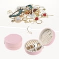 thumbnail image 2 of Unique Bargains Travel Jewelry Box Small Portable Jewelry Organizer Case Storage Display Pink, 2 of 8