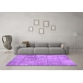 thumbnail image 3 of Ahgly Company Indoor Square Patchwork Purple Transitional Area Rugs, 7' Square, 3 of 4