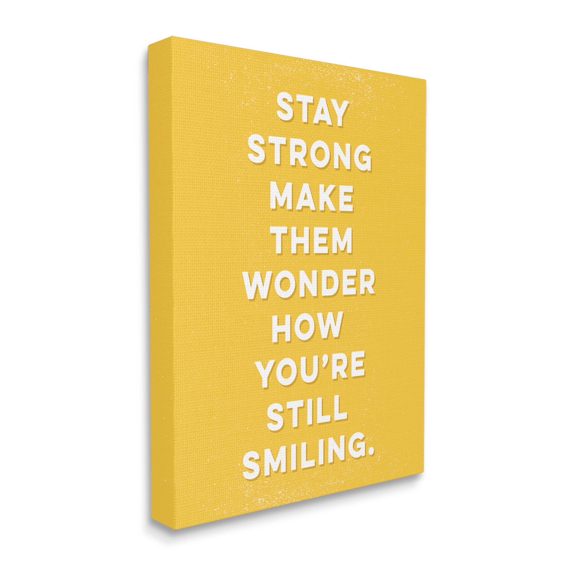 Stupell Industries Stay Strong Inspirational Phrase Graphic Art Gallery Wrapped Canvas Print Wall Art, Design by K. Kaufman