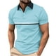thumbnail image 1 of Camiseta Vestido Botón de Solapa Color Coincidencia Suelto Casual, 96% Viscosa 4% Spandex Camiseta de Punto para Hombres, Oficina, Golf Y Uso Diario, 1 of 6